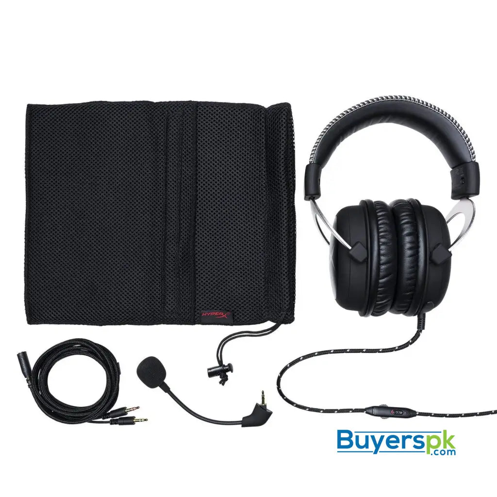 HyperX Cloud Pro Gaming Headset - Silver - with in-Line Audio Control for PS4 Xbox One and PC (HX-HSCL-SR/NA) - Headset HyperX Cloud Pro Gaming Headset - Silver - with in-Line Audio Control for PS4 Xbox One and PC (HX-HSCL-SR/NA) - Headset